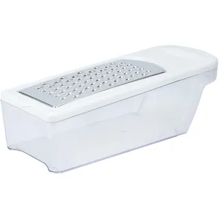 KitchenCraft Käsereibe mit Behälter, in Geschenkbox, Kunststoff / Edelstahl, 23 x 8 x 6 cm