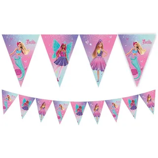 Procos Dreiecksflaggen Barbie Fantasy 9 St. Multicolor