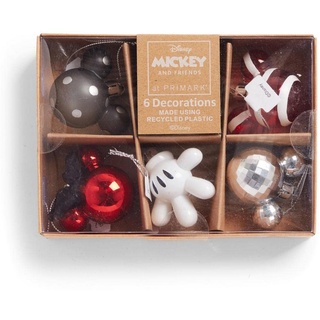 Disney Mickey & Minnie Mouse Weihnachtskugeln zum Aufhängen, 6 Stück, Einheitsgröße