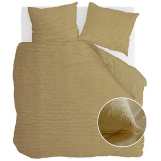 Bettwäsche Bettwäsche Basic & Tough Honig Senf - 240x220 cm, Walra, Honig Senf 100% Baumwolle Bettbezüge