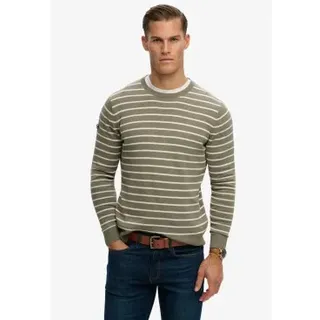 Superdry für Herren. M6110727A Bretonischer grüner Pullover von Merchant (M), Lässig, Baumwolle