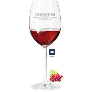 laser-diele Leonardo Weinglas mit Gravur als Geburtstagsgeschenk – Personalisiertes Weinglas - Geschenke für Frauen – Muttertagsgeschenk – Rotwein (Name)