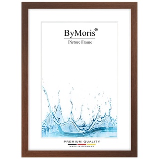 ByMoris Bilderrahmen nach Maß 45 x 60 cm in Wenge mit Antireflex-Acrylglas, Poster Puzzle Portrait Foto Holz Rahmen