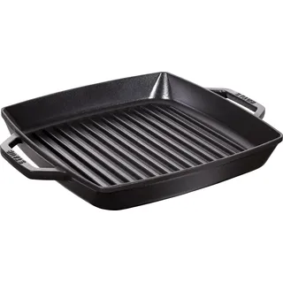 Staub Grillpfanne mit 2 Griffen 28 x 28 cm schwarz
