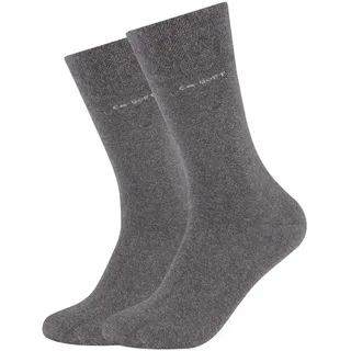 CAMANO Soft Bamboo Crew Socken 2er Pack Grau 43-46