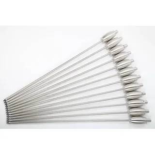 point-garden 12 x Fackel Gartenfackel Edelstahl 115 cm