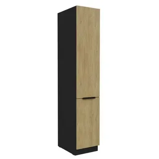 Küchen-Preisbombe Hochschrank CREMONA 40 x 0 x 0 cm Eiche/Schwarz