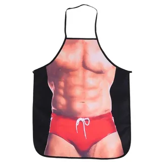 Sexy Schürze, Lustige Neuheit Schürze mit Motiv Küchenschürze Für Kochen, Grillen, Party, MuscleNerd-Schürze für Männer, (Sexy Mann) - 18*18*1cm