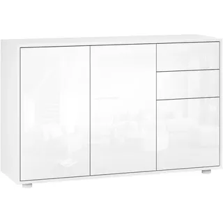[en.casa] Paarl 74 x 117 x 36 cm Weiß hochglanz