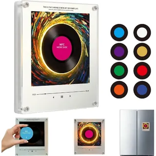 Magnetischer Kühlschrankmagnet, NFC-Induktionslautsprecher, singender Kühlschrankmagnet, 9 Stück, benutzerdefinierte Musik-Kühlschrankmagnete, intelligente programmierbare Sound-Aufkleber, spielt Ihr