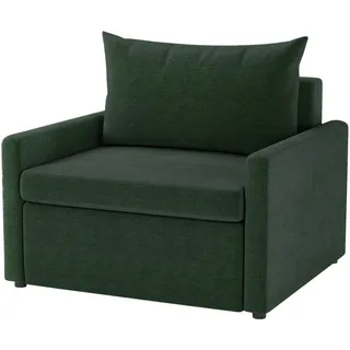 Mid.you Schlafsessel Cologne, Dunkelgrün, Kunststoff, 92x89x103 cm, Made in EU, Liegefunktion, gepolsterte Armlehnen, Wohnzimmer, Sessel, Schlafsessel