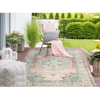 Teppich »the carpet Palma robuster Teppich, Flachgewebe, modernes Design«, the carpet, Rechteck, Outdoor rosa 160 cm x 230 cm