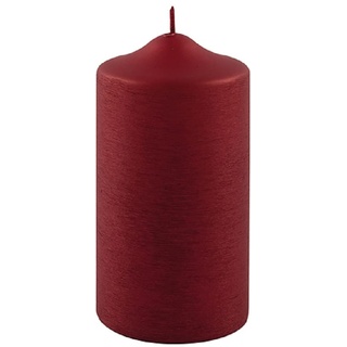 Fink Candle Stumpenkerze aus Paraffin in der Farbe Rot, Größe 8x8x15 cm, 123179