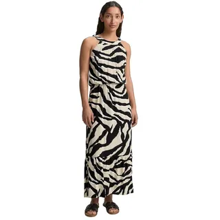 Tom Tailor Damen 1046493 Kleid, 38070-Abstract Beige Zebra, 40 - 40