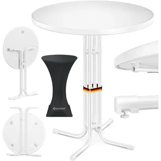 Kesser Stehtisch Ø 80 cm weiß rund klappbar