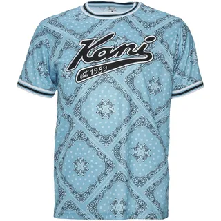 Karl Kani KM232-008-1 KK Varsity Paisley Mesh Tee Blau S