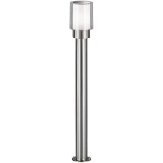 WOFI Wegeleuchte Edelstahl 12x80 cm 1x E27 silber