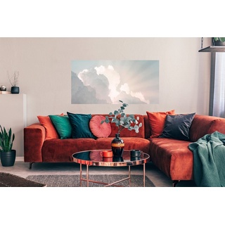 MuchoWow Poster Himmel - Wolken - Sonne - Natur, (1 St), Bild für Wohnzimmer, Schlafzimmer, Wandposter, Ohne Rahmen, Wanddeko bunt Rechteckig - 120 cm x 60 cm