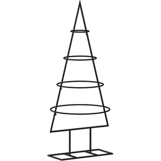 vidaXL Metall-Weihnachtsbaum für Dekorationen Schwarz 90 cm Modell 2