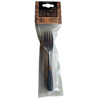 18 Gabeln nickelfreier Edelstahl, Campingbesteck 100% recycelbar + wiederverwend