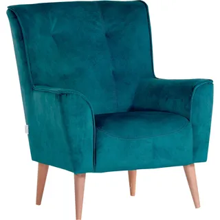 Sessel GUTMANN FACTORY "Meggy", blau (türkis), B:77cm H:93cm T:80cm, Sessel, Sessel