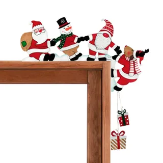 Türrahmen Deko Weihnachten, Weihnachts-Türecken-Decor, Festival Wanddekoration Tür, Dekoration Weihnachtsmann Elch Weihnachtstür Eckdekoration, Ideal Für Wohnzimmer Schlafzimmer