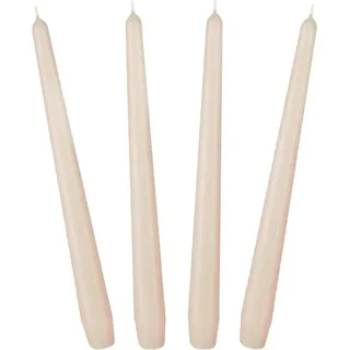 Brubaker 24 cm Spitzkerzen für Kerzenständer und Kerzenhalter - 4 Stück - lange, tropffreie Deko Kerzen mit langer Brenndauer - Leuchterkerzen Set Champagner