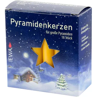 Pyramidenkerzen für große Pyramiden natur 18 Stück Ø1,7x10cm