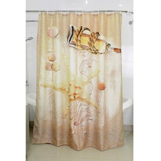 Venus Textil-Duschvorhang Sealife  (180 x 200 cm, Beige)