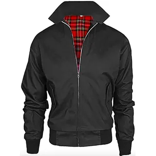 Vintage Harrington Von Wholesale Workwear - Erwachsene Harrington Jacke Britisch Mantel Klassisch 1970er Jahre Retro Scooter Kariertes Futter - S