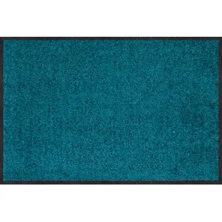 Erwin Müller Fußmatte Mainz, Schmutzfangmatte, Sauberlaufmatte Uni Petrol Größe 75x150 cm - rutschfest, pflegeleicht, für Fußbodenheizung geeignet (weitere Farben, Größen)