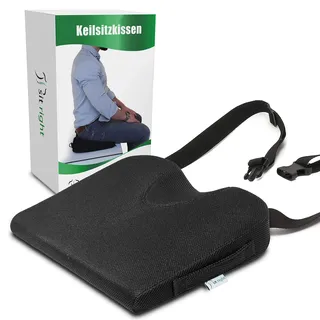 sit right Keilkissen Stuhl – Ergonomisches Sitzkissen Bürostuhl – Sitzkeil unterstützt gesunde Sitzhaltung & entlastet Steißbein – Sitzerhöhung Erwachsene Auto – rutschfest & Formstabil [Hart]