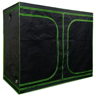 Kingpower Gewächshaus Grow Box Gewächshaus Zuchtzelt Growschrank Zuchtschrank 240x120x200 cm grün|schwarz