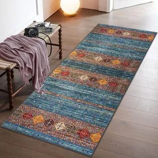 Küchenteppich Waschbar rutschfest Teppich Läufer Flur breit Teppichläufer für Schlafzimmer Küche Modern Carpet Küchenläufer Fussmatte Innen Teppichläufer auf Maß Meterware Flurteppich 120 x 200 cm