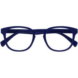 Pop Lesebrille Keck Rund Matt Rahmen Federscharniere Kratzfest Blau Herren Da...