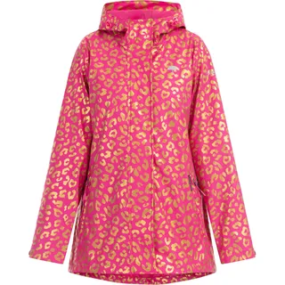 Schmuddelwedda Damen Regenjacke, Pink Gold Leo, S - S