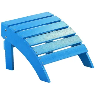 Beliani Fusshocker Gartenhocker 50 x 34 x 43 cm blau