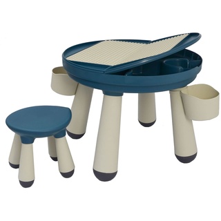 3-in-1 Kinder Spieltisch mit Platte für Bausteine - Kindertisch mit Stuhl