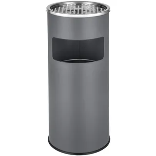 Tectake Standaschenbecher rund 25 x 61 cm Grau