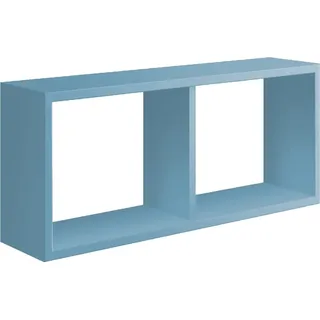 Homemania Morgana Wandregal für Wohnzimmer, Schlafzimmer, Büro, MDF, Blau, 70 x 30 x 15,5 cm