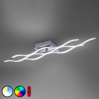LED-Deckenlampe LOLAsmart Wave RGBW 88x16cm stahl