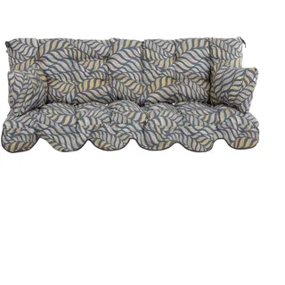 PATIO Hollywoodschaukel Auflage 180x50 cm Minorca Bankauflage mit Rückenlehne 2 Seitenkissen Volant vorne