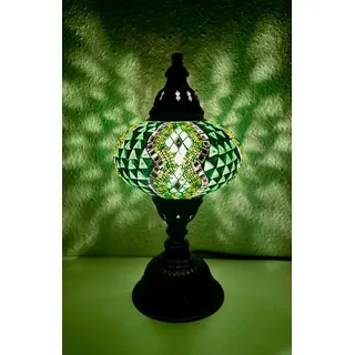 Mosaik Tischlampe L Mosaiklampe orientalische Lampe Samarkand-Lights Grün
