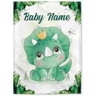 ZQYMM Personalisierte Babydecke mit Namen Kinderdecke Individuelle Wunschtier Decken mit Namen für Newborn und Geburtsdatum für Kinder Neugeborenen Geschenk Geschenk Zur Geburt
