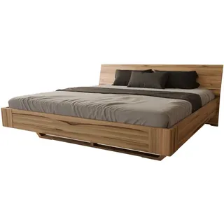 MeinMassivholz Schwebebett, Braun, Holz, Echtholz,Kernbuche, Rechteckig, 160x200 cm, Hergestellt in Deutschland, Schlafzimmer, Betten