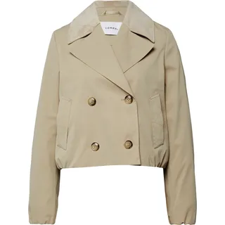 Comma, Trench-Jacke mit Kordkragen im Boxy Fit Beige 40