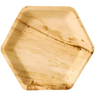 Papstar Teller Palmblatt 6-eckig 23,5 cm 100 St. Natur