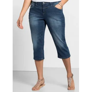 Sheego Jeansshorts 3/4-Jeans weiß 54