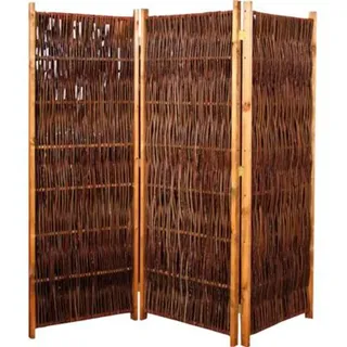 jungelmar Paravent Laos, 3-teilig Weide, 180x180cm,mit Rahmen