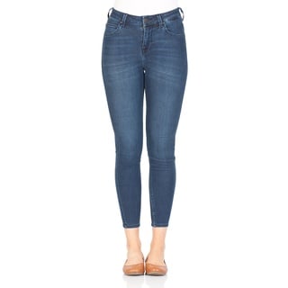 Lee Damen Jeans Scarlett High Cropped Skinny Fit Palooza Blau Hoher Bund Reißverschluss W 25 L 33
